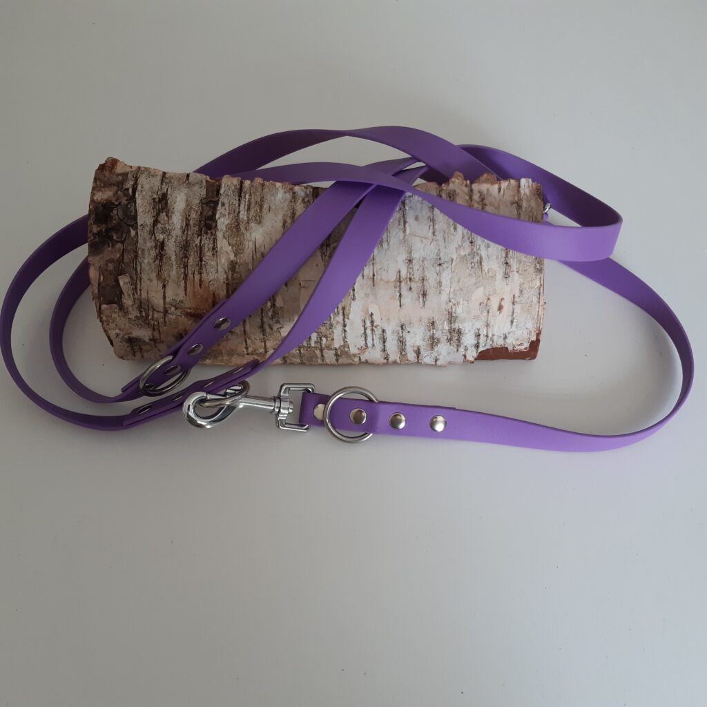 Biothane paars lijn verstelbaar